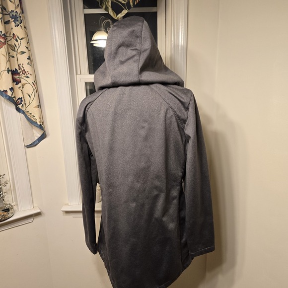 Bass‎ Pro Natural Reflections Size M Jacket Gray Rain Coat Zipper Pockets Hooded - Picture 6 of 9